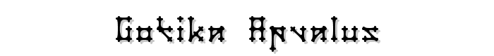 Gotika Apvalus font